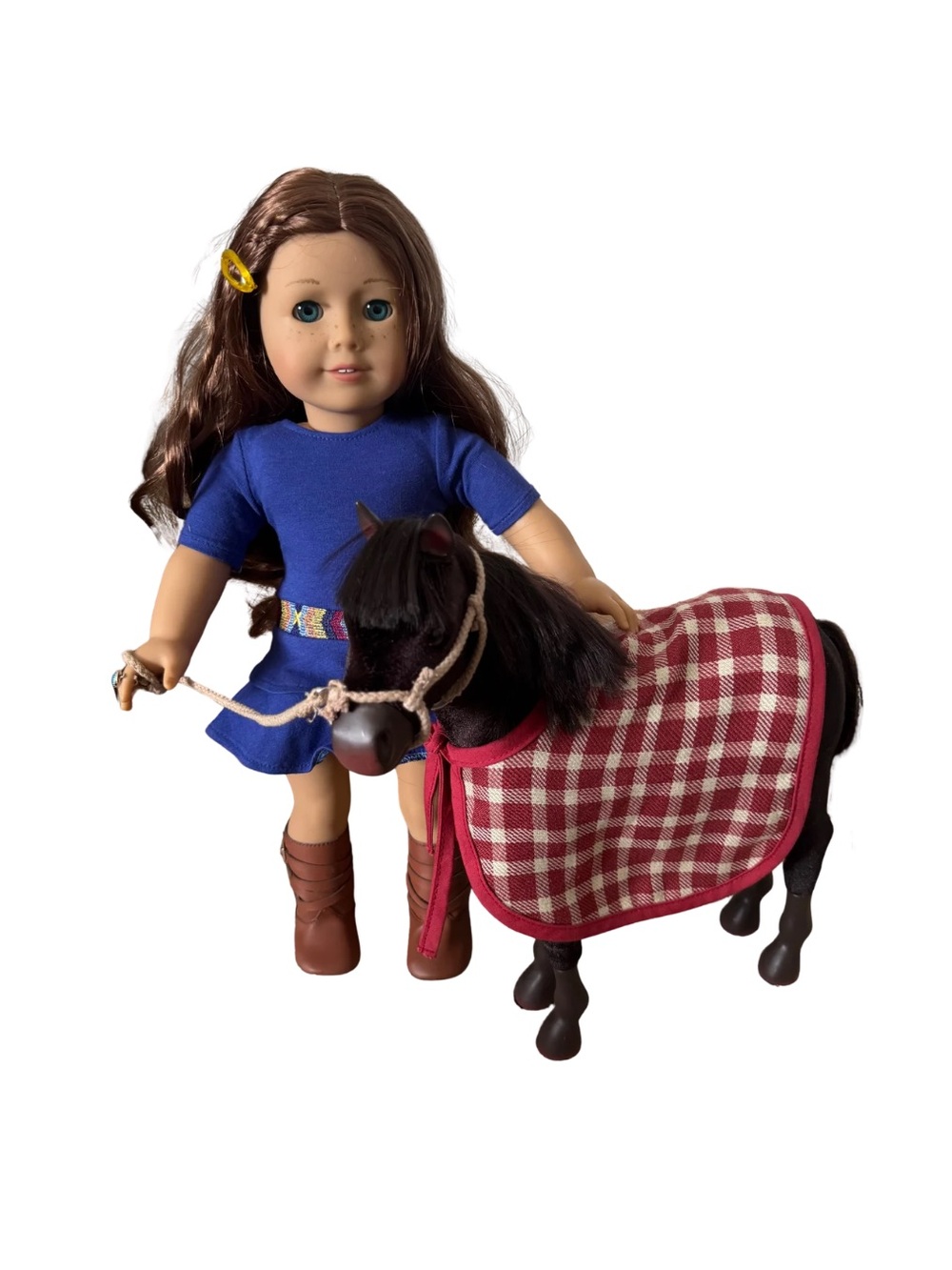 Retired American Girl Doll Saige Copeland & 2005 Felicity’s Foal Patriot Bundle
